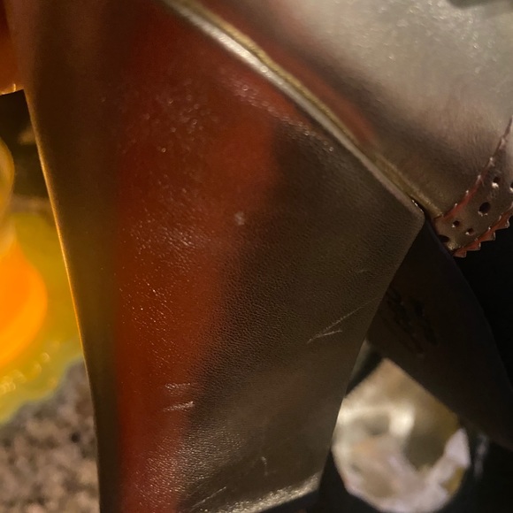 Coach Black/Gold Kidsuede Mary Jane Platforms - Picture 13 of 14